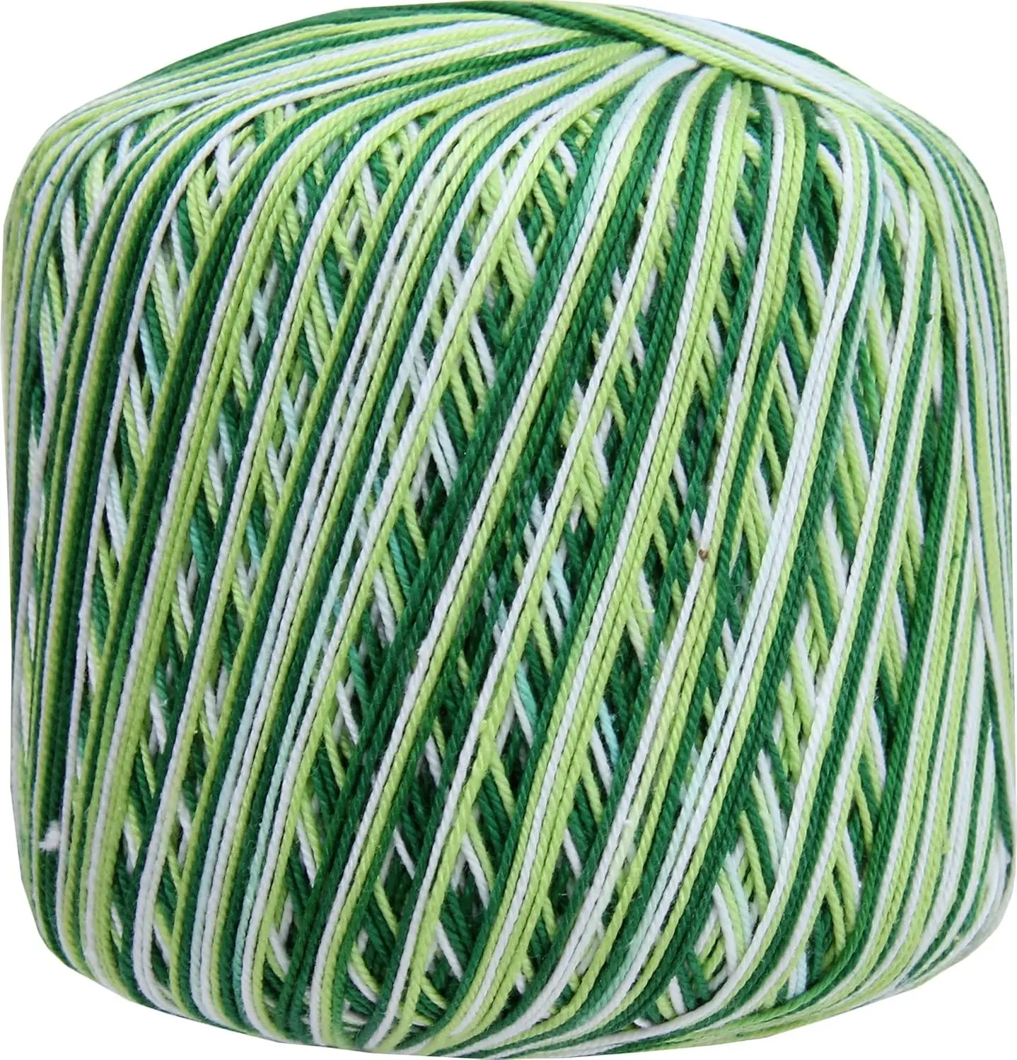ThreadArt 100% Cotton Crochet Thread Size 10, Variegated Garden Greens 50 | Soft pure cotton crochet thread for lace, doilies, amigurumi and crafts. Smooth finish with crisp stitch definition. Gift