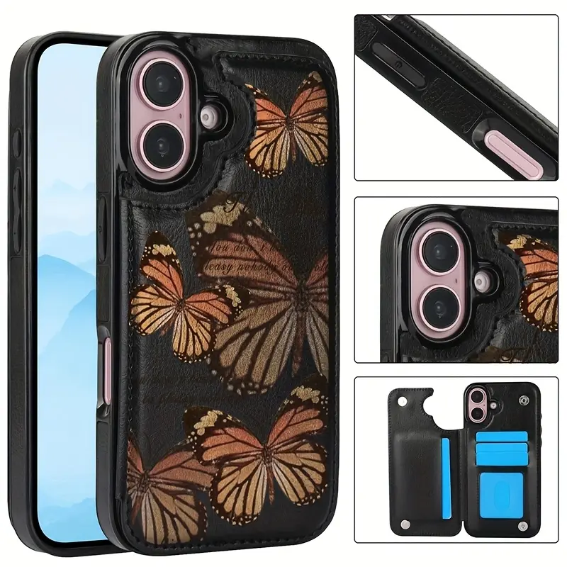 Phone case: iPhone 17 16 15 14 13 12 PRO MAX PLUS,AIR  Flip Cover Faux Leather Wallet Phone Case with Stand, Fashionable Faux Leather Design with Card Slot, Compatible with iPhone 16 Pro Max 15 14 13 12 Pro  Plus iPhone 15 Pro MaxGalaxy S25/