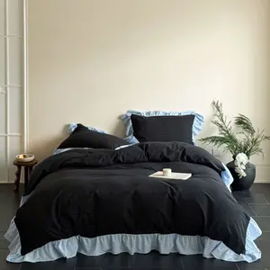 Sadie Gingham Lace Ruffle Bedding Bundle