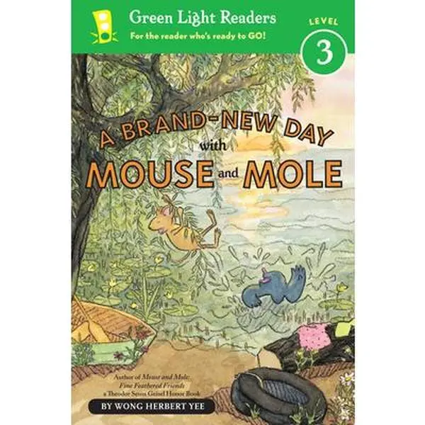Used Educational Reader Book - A Brand-New Day with Mouse and Mole (Level 3, Animal Characters) by Wong Herbert Yee, English Paperback