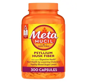 Psyllium Husk Capsules, 300 Capsules, 3-in-1 Fiber Supplement, Daily Psyllium Husk Fiber Capsules Help Support Digestive Health by Promoting Regularity*, Help Supplement Daily Fiber Intake