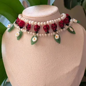 ladybug choker necklace