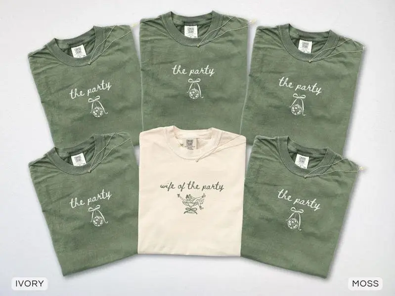 Comfort Colors Wife of The Party Bachelorette Party Matching T-Shirt, Bridesmaid Proposal Gift, Martini Getting Ready Bridal Party Shirt, Maid of Honor