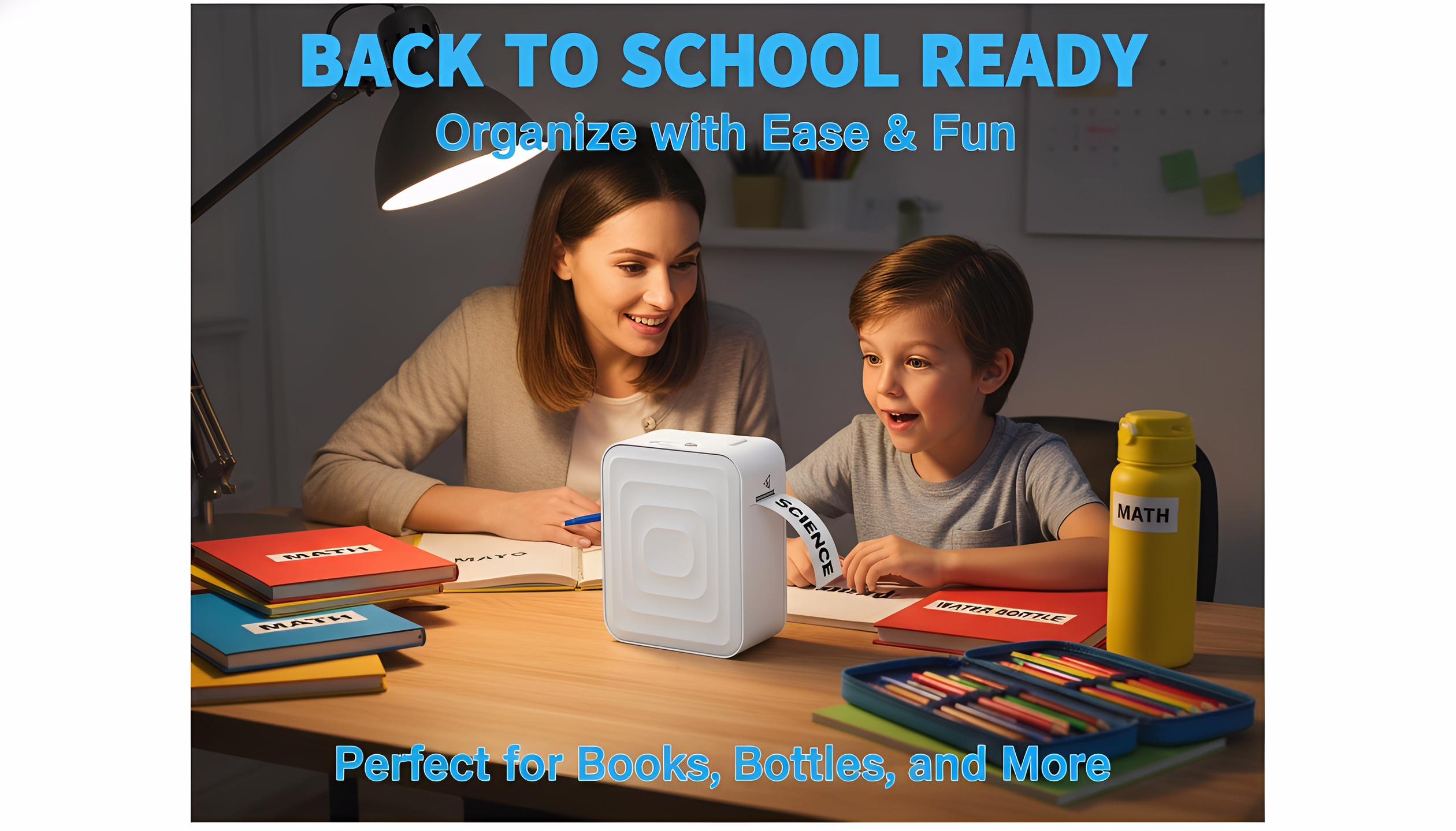 Marklife mini label maker, portable label printer, wireless Bluetooth printer. Can print thank you labels, item labels, and spice jar labels, suitable for office, home, and student use. Suitable as a Mother's Day gift for mom.