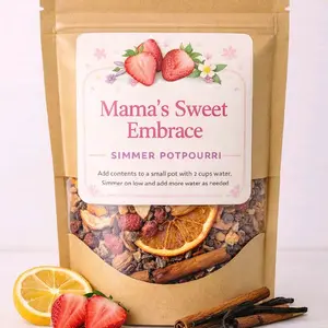 Mama’s Sweet Embrace | Sweet Strawberry Vanilla Simmer Potpourri | Cozy Home Scent | Mother’s Day Gift