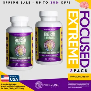 InTheZone Focus Extreme 2 Pack – Premium Nootropic & Nutraceutical for Unstoppable Clarity & Energy (60 Capsules)”