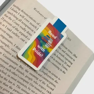 Read with Pride Magnetic Bookmark for Queer and Ally Readers High-Quality LGBTQ+ Literature Representation Statement Piece