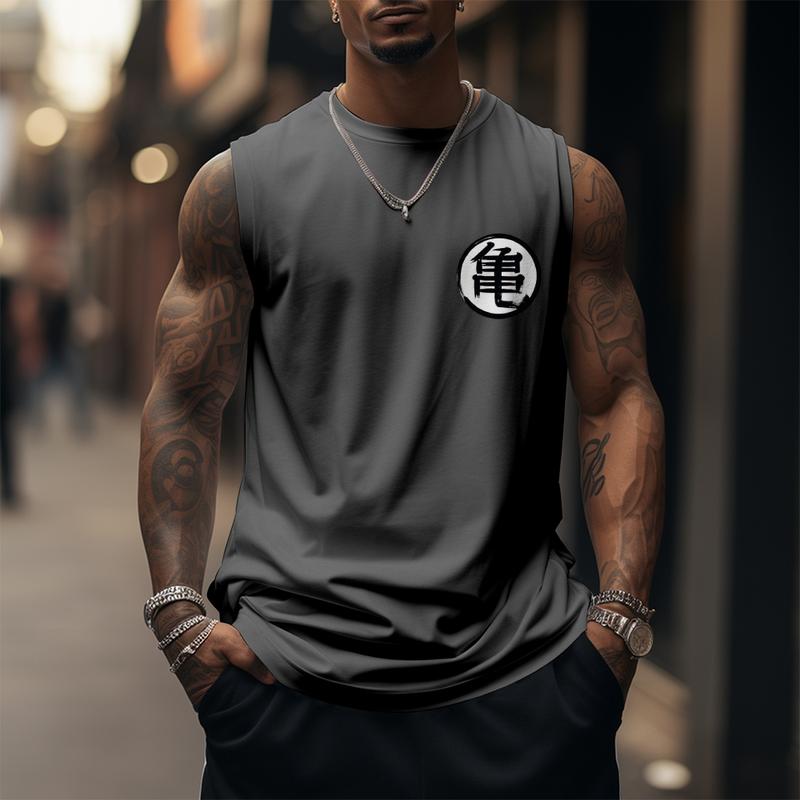 Dragon Ball DBZ Roshi Unisex Summer outfits men streetwear 80s 90s graphic tees cotton Anime tank tops men gifts Outdoorfun