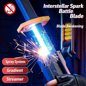 New Sparkle Lightsaber, Gradient Light Effect + Spark Spray, Super Cool Sound and Light Duel Sword, Perfect for Fans and Collectors