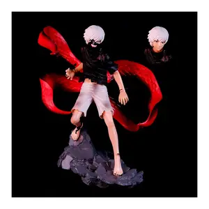 22cm Ghoul Anime Figure – Centipede Mask Face, Swappable Kaneki Ken Model, Car Desktop Decor, PVC Doll Toy