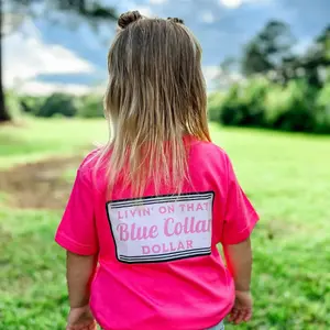 Livin’ On That Blue Collar Dollar youth and adult shirt, Trendy Tees, kids clothing, birthday gift, summer shirt, Family shirt, Vintage Southern boy, Natural Country Boy and girl Graphic Tee