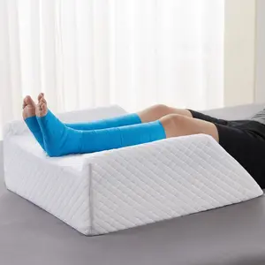 Leg Elevation Pillow for Blood Circulation After Surgery Swelling Wedge Pillow for Legs Pain Relief Foot & Ankle Injury Rest & Sleeping 8" Memory Foam Leg Pillow