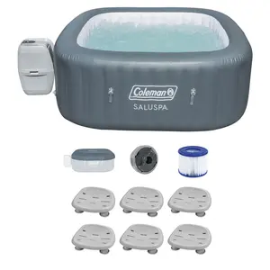 Bestway Hawaii Inflatable Hot Tub with EnergySense Cover and 6 SaluSpa Spa Seat