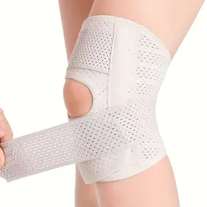 1 Breathable Adjustable Knee Brace, Suitable for Running and Fitness Athletes with Side Stabilizers