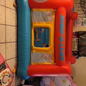 Intex Inflatable Jump-O-Lene Trampoline Bounce House with Crawl-Thru Door & Net