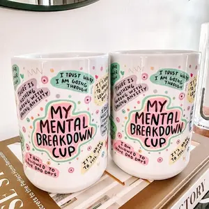 [ Sale Up To 50%]  My Mental Breakdown Mug 15oz Daily affirmations mug gift for her best friend tumbler Mental health awareness Self love Gift Self Care