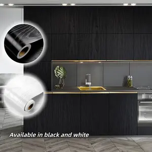 Wood Grain Texture Self-Adhesive Wallpaper, Waterproof Oil-Resistant Removable Wall Sticker, Kitchen Cabinet Desktop Furniture Renovation Decor