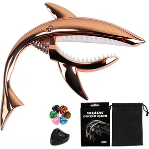 Guitar Capo  Guitar Capo Acoustic Capo Electric Guitars Capo  Zinc Alloy Guitar Accessories Ukulele Mandolin Banjo Bass (Rose  with 6 Picks)