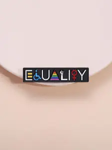 Rainbow & Letters Pattern Brooch, Equality Enamel Pin Suitable for Backpacks, Jeans, Scarves, Hats Decoration, Fashion Accessories for Men & Women