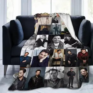 Blanket Sebastians Actors Stan Throw Flannel Blankets Warm Soft Cozy Fuzzy Air Conditioning Blanket for Living Room Sofa Bed Gift Blankets for All Seasons 30"x40"
