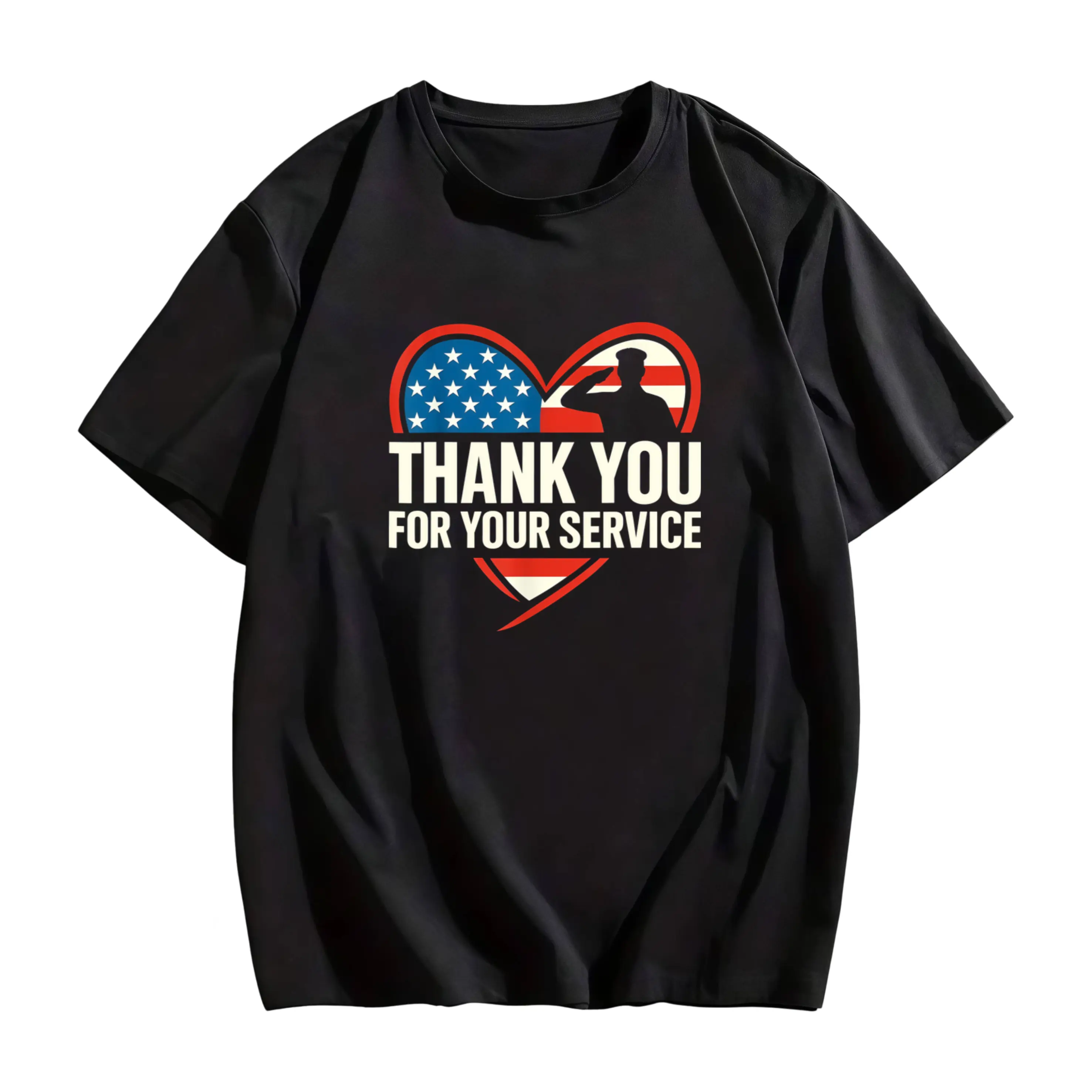 Thank You for Your Service US Flag Patriotic Veterans Day T-Shirt Apparel Breathable