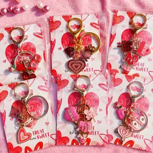 1/6pcs Valentine's Day Heart Keychain, Warm Greeting Card for Best Friends & Family, Perfect Valentine's Gift & Accessory, Cute Keychain