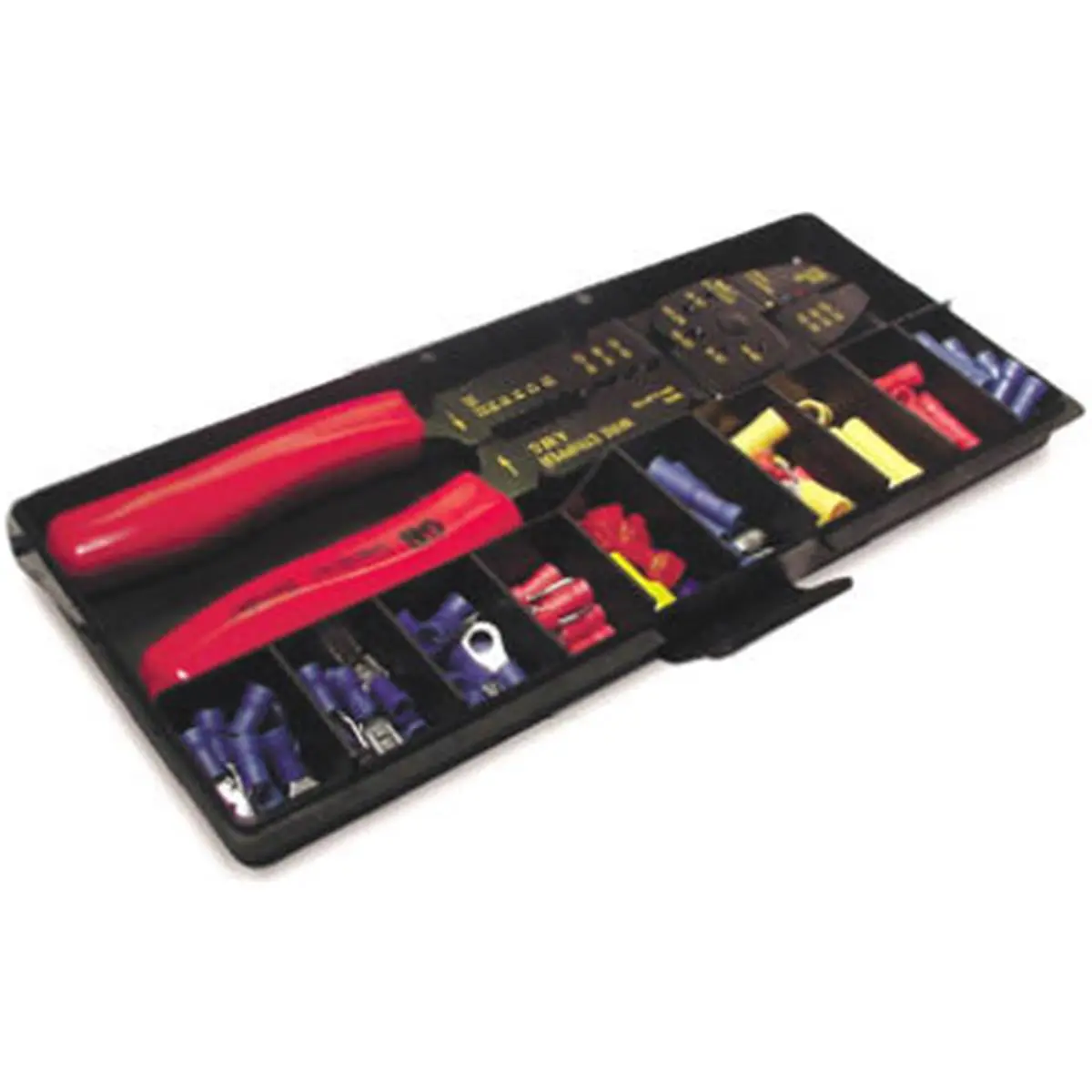Gardner Bender GK-15N Insulated Terminal & Crimping Tool Set - 100-Piece Kit, 100 Assorted Terminals, 0.95 lbs, 1 l x 4.6 w x 10.75 h in