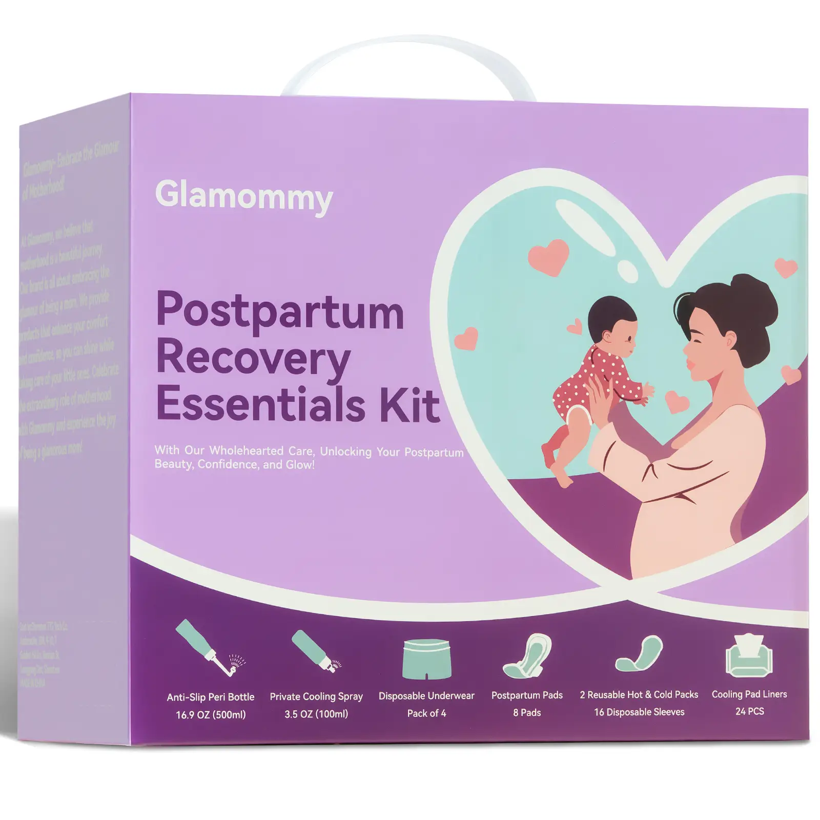 Postpartum Recovery Essentials Kit for Women, Labor & Delivery Postpartum Care, Peri Bottle, Cooling Spray, Disposable Postpartum Underwears, Postpart