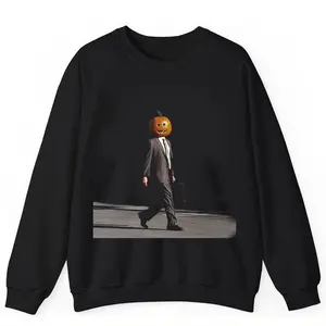 Dwight Pumpkin Head Sweatshirt, Funny The Office Halloween Graphic Tee, Retro TV Show Fan Shirt, Businessman Pumpkin Shirt, Spooky Costume Tee, Halloween Party Gift, Gift for Men, Gift for Women, Crew Neck T-shirt, Trending T-shirt