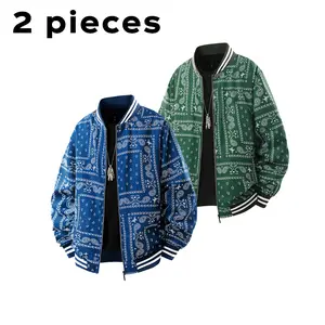 TJL Men's Autumn-Winter Casual Classic Vintage Floral Print Baseball Neck Jacket 2 Pieces Comfortable Contrast Color Bound Edges for Daily Wearing Pilot Jacket Fashionable Men's Coat Overcoat jackets business casual tops western clothing jort men