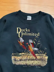Vintage Ducks Unlimited Sweatshirt, Duck Hunter Outdoor Pullover, Vintage Wildlife Hoodie for Men, Trendy Sweatshirt