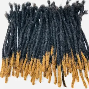 Real Human Hair Dreadlocks Extensions Handmade Medium 1/4" Width Pencil Sized Various Lengths With or Without Blonde or Red Tips 75 LOCS