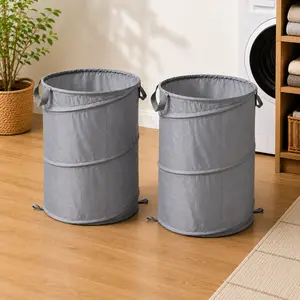Simply Home 2-Pack Minimalist Storage Baskets  17.5" Collapsible Toys & Laundry Bin