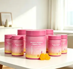 Her Juicy Women’s Probiotics Feminine Gummies, Complete Blend of Lactobacillus, Prebiotics & Slippery Elm, Natural Remedy for Intimate Dryness & pH Imbalance, Hawaiian Pineapple 60 Gummies Per Bottle