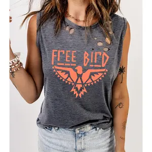 Free Bird Distressed Tank