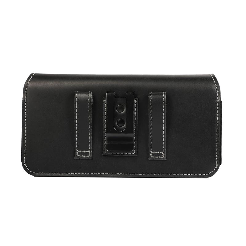 Cell Phone Genuine Leather Holster Magnet Pouch Belt Clip Man Waist Bag Carrying Perfect For Outdoor Daily Use