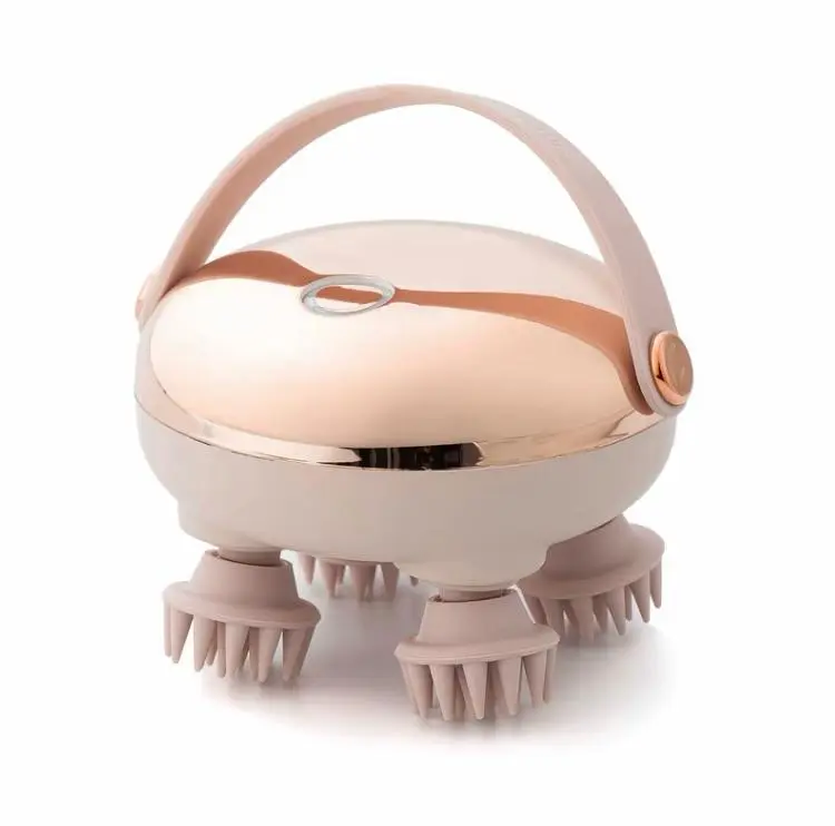 Handheld Waterproof Scalp Massager with Detachable Claws – Rose Gold Hair and Scalp Care Tool for Home Use Scalpmassager Handle