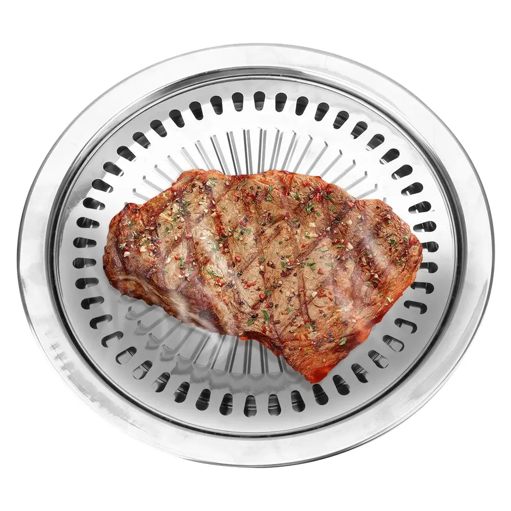 Non-Stick Smokeless BBQ Grill Plate for Gas Cooking