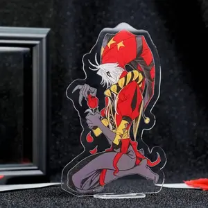 The Freak Circus Pierrot Acrylic Standee | 15cm Jester Rose Desk Decor | Collectible Fan Art