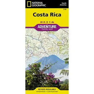 Costa Rica Map -- National Geographic Maps - Adventure, Sheet Map, Folded