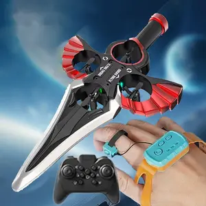 Flying Sword 2.4G Four Axle Remote Control Crash Resistant Aerial Stunt Foam RC Plane  Flying Sword Fighter Children Model
