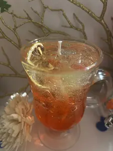 Vogue Living Strawberry Lemonade Gel Wax Candle - Long-lasting Lemon Scent, 24 Hours Burn Time - Pack, Freshener Decor Fragrance Ornaments Perfume