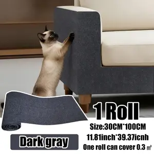 Self-Adhesive Cat Scratching Pad, Durable Polyester Fiber Cat Claw Mat, Interactive Wear-Resistant Cat Scratch Board, DIY Home Wall Decor