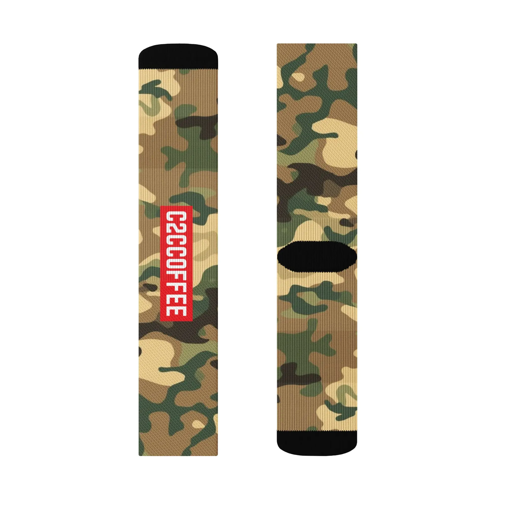 c2ccoffee camo Crew socks
