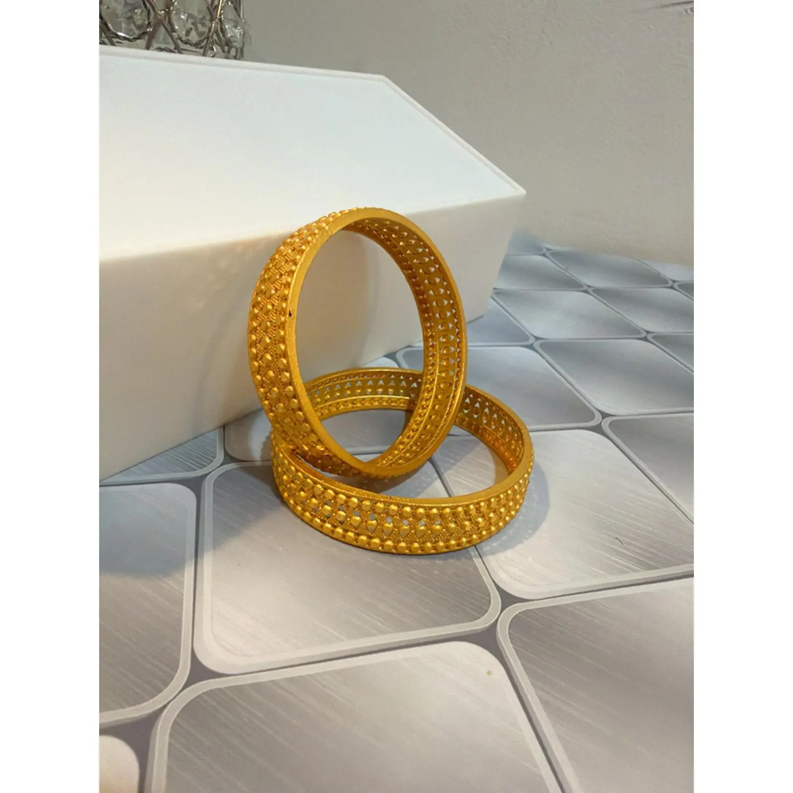 Gold Tone Set of Bangles for Special Occasions - Elegant and Stylish Accessory