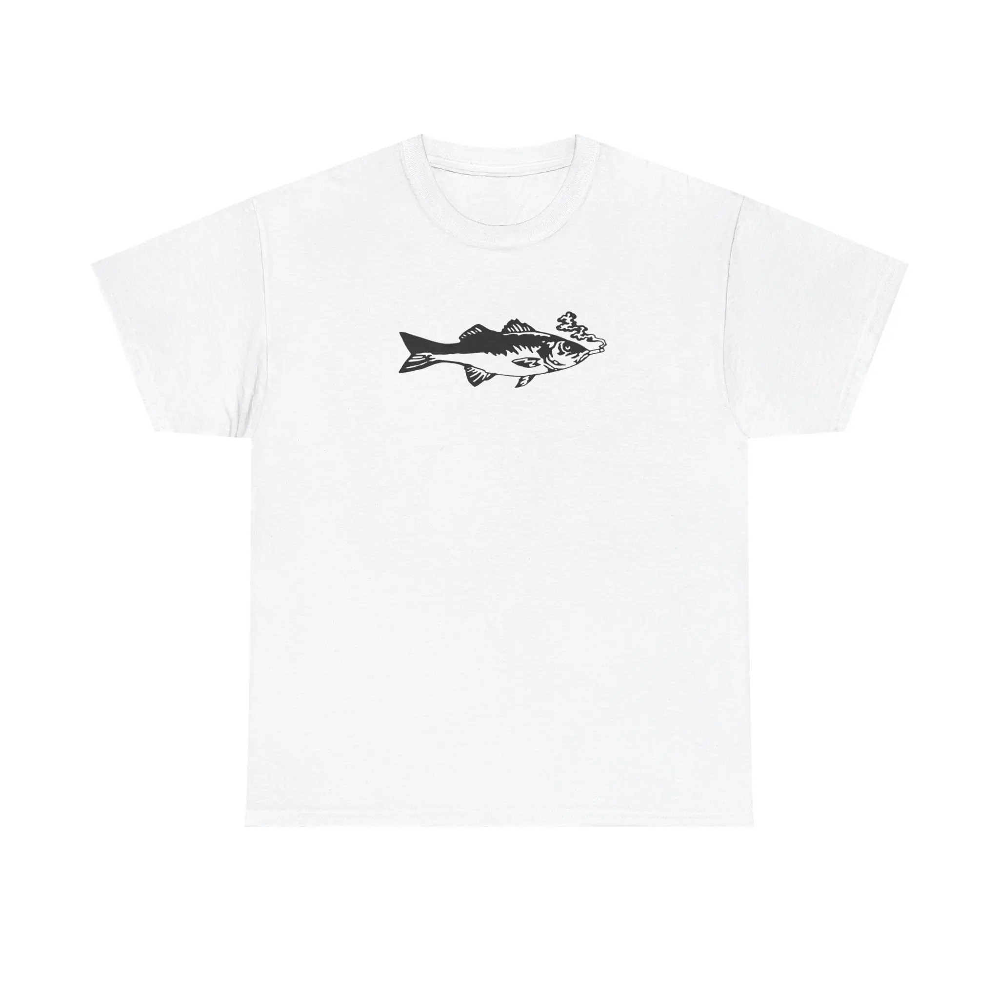 smoking fih - Cotton graphic T Shirt