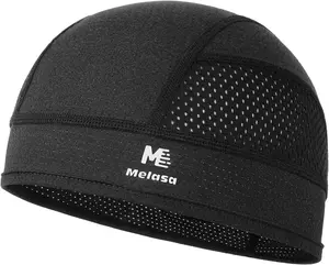 MELASA Cooling Skull Caps Helmet Liner, Lightweight Mesh under Helmet Cycling Motorcycle Hard Hat Sweat Liner for Men Women NDM002