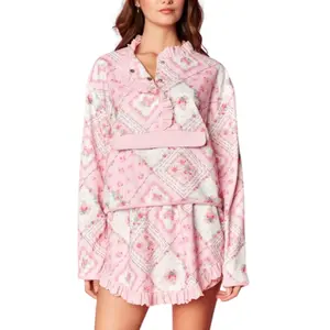 Floral Waffle Knit Lounge Set