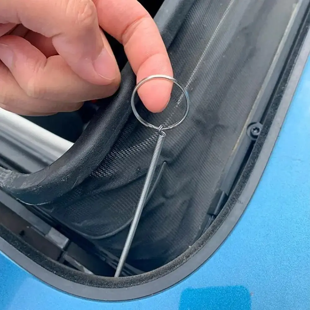 Flexible Drain Cleaning Brush, 1pc Bendable Car Drain Dredge, Sunroof Cleaning Scrub Brush, Frozen Water Clog Remover, 57.09inch