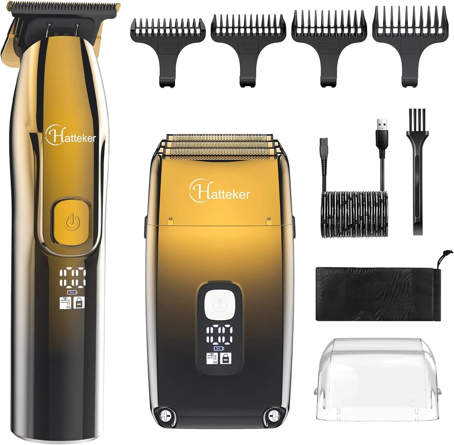 Hatteker Foil Shaver Bald Head Shaver Electric Shaver Razor for Men Precision Trimmer Beard Clipper Triple Blades Waterproof Cordless Comfort shaver for men